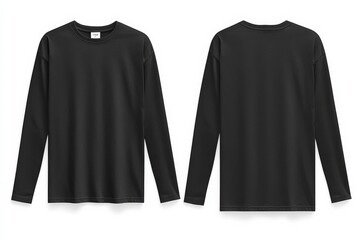 Black long sleeve tshirt mockup isolated created with Generative AI