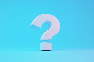 Fototapete - Blue background with a question mark in the center