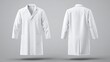 © Екатерина Чумаченко - Front and side views of a white lab coat mockup