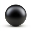 © Bundi - Round black matted circle geometric shape solid figure basic minimalistic atom single drop object blank balloon design element empty. 3d render illustration isolated.
