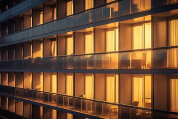 Canvas Print - Architecture building lighting hotel.