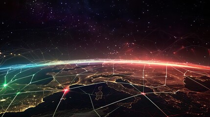 Wall Mural - Global Network Connection