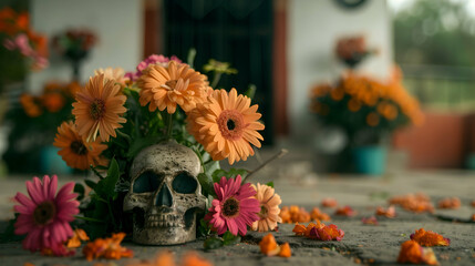 Canvas Print - Day The Dead Offering From Central Mexico