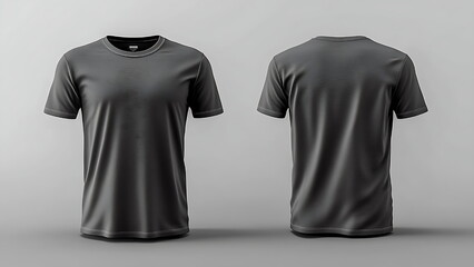 3d mock up a dark grey t shirt