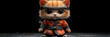 © Dmitry - Tiny ninja kitten in dark background, dressed in ninja attire, focused expression, minimalist and mysterious mood