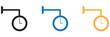 © TinyStock Studio - Clock icon set. Time clock icons collection. Line clocks symbol isolated on white background