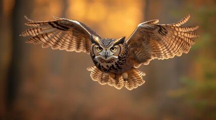 Canvas Print - Majestic Owl in Flight