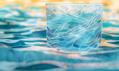 Wall Mural - Transparent water illustration 