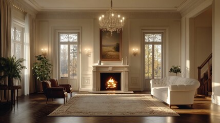 Wall Mural - Elegant Living Room Interior.