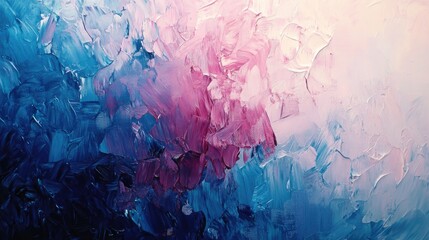 Sticker - Abstract Painting with Blue, Purple, and Pink Hues