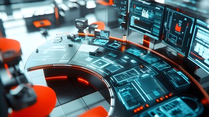 Poster - Futuristic Tech Control Room