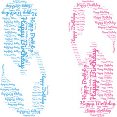 Happy birthday text effect wish