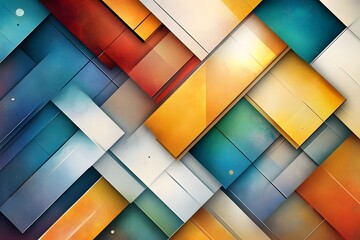 Poster - Abstract Geometric Pattern with Vibrant Colors.