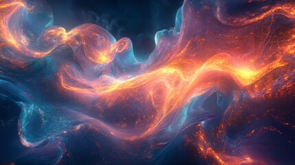 Wall Mural - Abstract Fire and Ice.