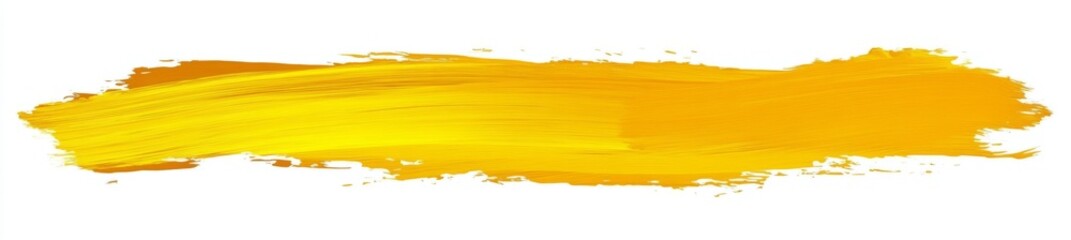 Sticker - The stroke of yellow paint on a transparent background is isolated