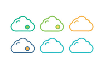 cloud icons for various design S.eps