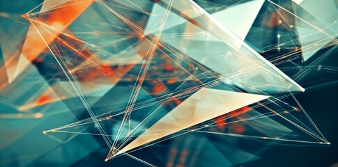 Poster - An abstract background with triangle shapes. An element of graphic design