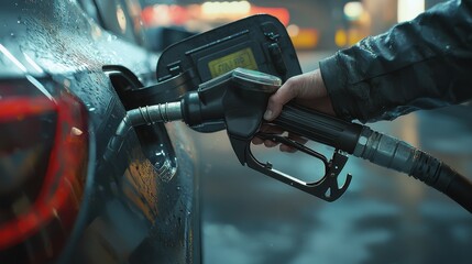 A person is filling up a car with gas