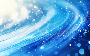 Poster - Abstract blue swirling vortex with sparkling light particles. Perfect for backgrounds, designs, and creative projects. High resolution and vibrant colors.