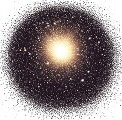 Wall Mural - celestial circle frame with magic stars. shape with glitter. bohemian mystic round with glowing star