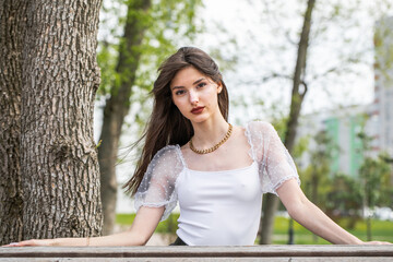 Wall Mural - Portrait of a young beautiful girl