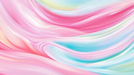 Canvas Print - A colorful, wavy pink and blue background with a pink and blue swirl