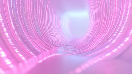 Wall Mural - A pink tunnel with a pink light inside