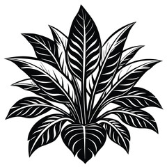 new tropical plant flower vector design