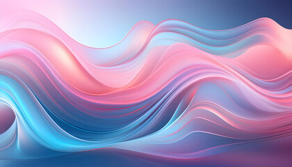 Abstract Wavy Background with Pink and Blue Gradient