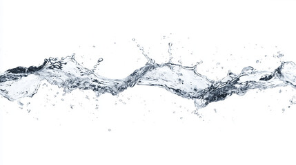 Poster - Vibrant abstract water splashes captured mid-motion, showcasing dynamic fluidity and energy.