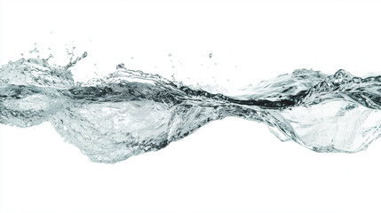 Poster - Vibrant abstract water splashes captured mid-motion, showcasing dynamic fluidity and energy.