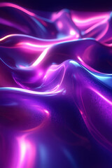 Poster - Abstract vibrant purple and pink flowing fabric-like texture with shimmering lights, creating a dynamic and modern design for digital backgrounds and art.