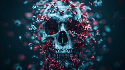 Poster - Day The Dead Skull Skull Generative