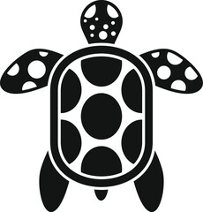 Sticker - Simple icon of a turtle with a patterned shell, viewed from above