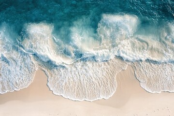 Wall Mural - an aerial view of a beach and ocean