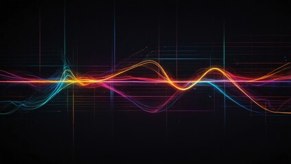 Wall Mural - abstract glowing lines