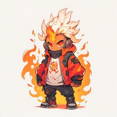 Poster - Fiery Character Illustration