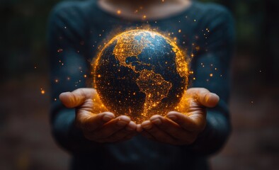 Canvas Print - Holding the World in Our Hands