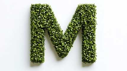 Hyper-Realistic Green Topiary Letter 