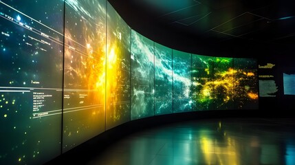 Poster - Simulated Seven-Day Weather Forecast Displayed on Large Screen