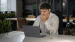 © Yuliia - Shocked Caucasian businessman with laptop failure in office business man shock problem fail lose online trouble company crisis male professional computer stress worker bankrupt browsing pc crash error
