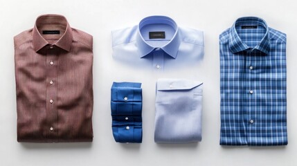 Poster - Three Stylish Shirts Displayed on a White Background