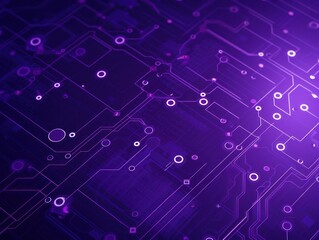 Smooth background in purple with some light grey infrastructure symbols and connections technology background