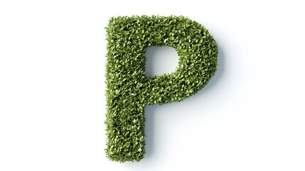 Hyper-Realistic Green Topiary Letter 