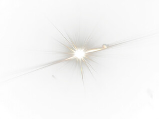 Wall Mural - Bright light burst with stars, visual effect isolate on transparent background, cutout, png