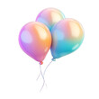 © Papugrat - pastel balloons 3d render icon isolated on transparent background cutout
