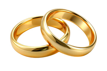 polished golden wedding rings with a warm glow