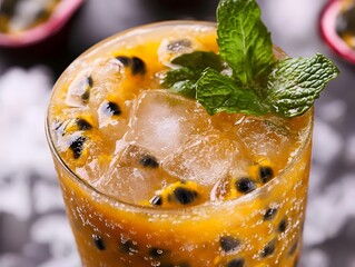 Refreshing Passion Fruit Cocktail