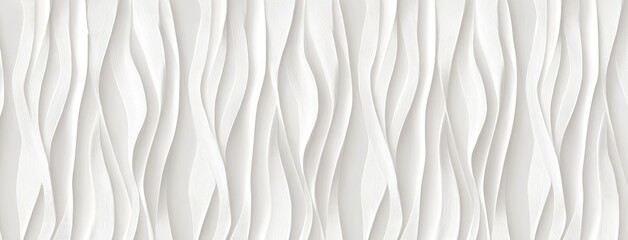 Poster - The design features a seamless 3D geometric pattern in a minimalistic white color scheme