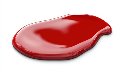 Poster - A red liquid is dripping from a jar on the table, AI